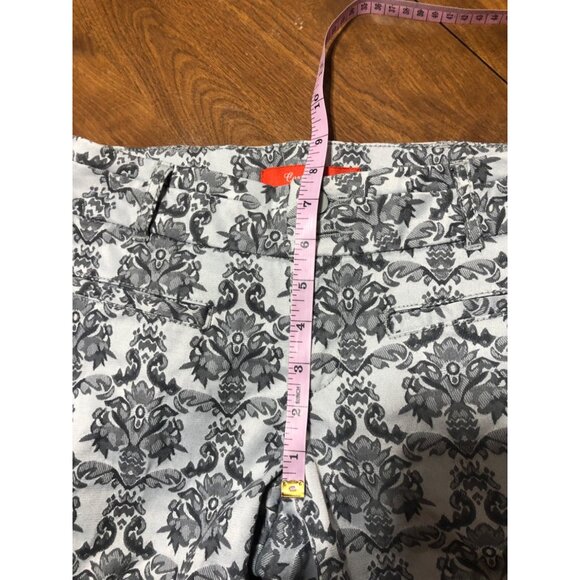 Anthropologie Cartonnier Grey Silver Tapestry Charlie Ankle Pencil Pants 0 Broca - Picture 10 of 11